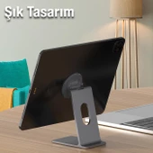 Coofbe Alüminyum  Güçlü Mıknatıslı L Tip Masaüstü Tablet Standı Tablet Tutucu Telefon Standı thumbnail 9
