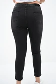 Kadın Büyük Beden Füme Jean Pantolon 6188-23 - 5