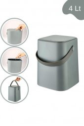 Digithome Tutma Saplı Sihirli İç Kovalı Tezgah Üstü Mutfak Çöp Kovası 4 Lt Antrasit – TVP692-16 - 1