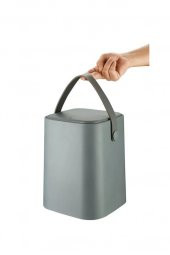 Digithome Tutma Saplı Sihirli İç Kovalı Tezgah Üstü Mutfak Çöp Kovası 4 Lt Antrasit – TVP692-16 - 4