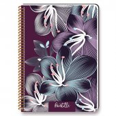 Keskin Color Pointille 20x28cm Plastik Kapak 80 Yaprak Kareli Spiralli Defter - 1