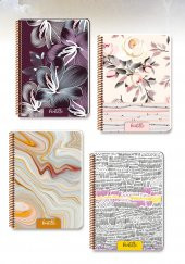 Keskin Color Pointille 20x28cm Plastik Kapak 80 Yaprak Kareli Spiralli Defter - 5