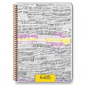 Keskin Color Pointille 20x28cm Plastik Kapak 80 Yaprak Kareli Spiralli Defter - 8
