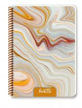 Keskin Color Pointille 20x28cm Plastik Kapak 80 Yaprak Kareli Spiralli Defter - 9
