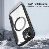 Coofbe Kart Bölmeli Cüzdanlı Manyetik Magsafe Uyumlu iPhone 14 Plus Kılıf İphone Cüzdan Kartlık Kılıf - 7