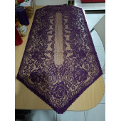 Örme Pano Şömen - 45 x 90 cm - Renk-Koyu Mor - Leke Tutmaz - 1