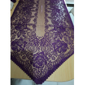 Örme Pano Şömen - 45 x 90 cm - Renk-Koyu Mor - Leke Tutmaz - 2