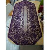 Örme Pano Şömen - 45 x 90 cm - Renk-Koyu Mor - Leke Tutmaz - 4
