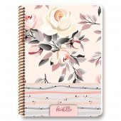 Keskin Color Pointille 20x28cm Plastik Kapak 80 Yaprak Çizgili Ciltli Defter - 1