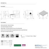 Limni Home Mini Multilounge Bahçe Balkon mobilyasi, Şezlong ( KREM ) - 3
