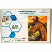 Artebella 35x50 Numaralı Kompozit Tuval Boyama At - 1