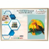 Artebella 35x50 Numaralı Kompozit Tuval Boyama Papağan - 2
