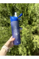 Tritan Su Matarası Su Şişesi Suluk Pipetli 600 ml - 1