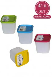 Flosoft 380 ml Alaska Buzdolabı Dondurucu Erzak Gıda Saklama Kabı 4lü Set (4x380ml) thumbnail 2