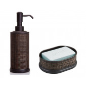 39080-2 SIVI SABUNLUK VE SABUNLUK 2 Lİ BANYO SETİ TWİLLO PASLANMAZ ÇELİK MODEL - 1
