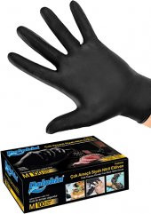 Çok Amaçlı Pudrasız Siyah Nitril Eldiven Orta (M) - 100 Adet - 1