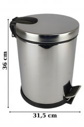 Digithome Paslanmaz Çelik Mutfak Çöp Kovası 20 Lt Gri - EF407 - HYT C320.025 thumbnail 3