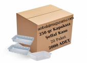 250 gr Plastik Kapaksız Şeffaf Kase Koli - 1