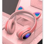 Fuchsia F400 Kablosuz Bluetoothlu RGB Ledli Kedi Tasarım Kulaklık - 3