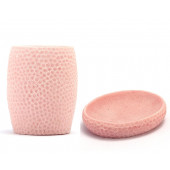 ZBOSP-C19 SABUNLUK DİŞ FİRÇALİK 2 Lİ BANYO SETİPEMBE PETEK MODELPOLİRESİN thumbnail 2