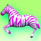 Zebra Pembe Folyo Balon-10 Adet 40" 100cm - 1