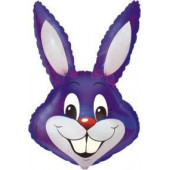 S.S. Rabbit Boy Violet Folyo Balon-10 Adet (40 Inç 100 Cm) - 1