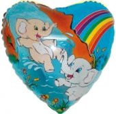 18 Elephants Heart Folyo Balon-Grabo 10 Adet - 1