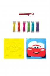 Eğitici ve Eğlenceli Kum Boyama Seti, Disney Cars Şimşek McQueen PM-01 - 3