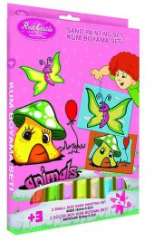 Eğitici ve  Eğlenceli Kum Boyama Seti, Red Castle Kelebek & Mantar, 2si 1 arada DS 202 - 1