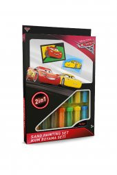 Eğitici ve Eğlenceli Kum Boyama Seti, Disney Cars3 Şimşek McQueen&Cruz Ramirez (2si 1 Arada) DS 27 - 1