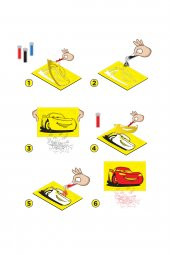 Eğitici ve Eğlenceli Kum Boyama Seti, Disney Cars Mcqueen&Mater (2si 1 Arada) DS 05 - 3