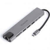 Dark DK-AC-U31X40 USB 3.1 Type-C 8 in1 Ether-HDMI-TF SD Kart Okuyucu- USB 3.0-USB-C&USB-C PD Hub - 1