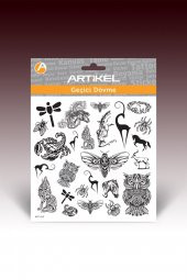 Animals -2 Geçici Dövme,Geçici Tattoo ,Vücut Dövme,Kol Bilek Dövme,Boyun Dövme,Sırt Dövme - 2