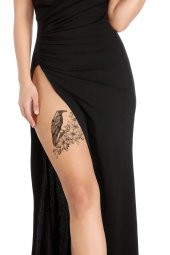 Çiçek-5 Geçici Dövme,Geçici Tattoo ,Vücut Dövme,Kol Bilek Dövme,Boyun Dövme,Sırt Dövme - 1
