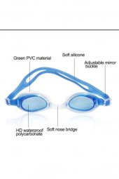 Çocuk Yüzücü Gözlüğü Pvc Çantalı Mavi 8-12 Yaş - 3