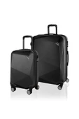 Polo&Sky Elmas Model Siyah Renk 2'li Valiz Seti (Küçük+Büyük) - 1