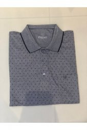BLUES MODA Erkek Yakalı Klasik Kısa Kol Cepli Tişört - 1