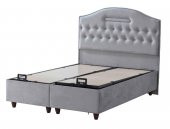 İpek Mobilya Nima 3 Lü Set (Yatak+Baza+Başlık) Çift Kişilik (Açık Gri) 160 X 200 - 4