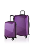 Polo&Sky Elmas Model Mor Renk 2'li Valiz Seti (Küçük+Büyük) - 1