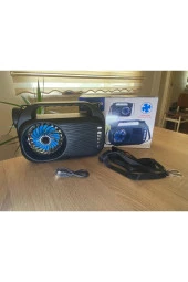 Ns-8057sf Solar Fanlı Bluetooth Radyo Güneş Enerjili Gece Lambalı Usb Tf Kart Çalar Hoparlör - 2