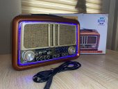 Rdl-4639  Nostaljik Görünümlü Bluetoothlu Mp3 3 Band Çalar USB/AUX/TF CART Radyo Müzik Kutusu - 2