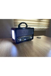 Bluetooth Şarjlı Nostaljik Antika Radyo Müzik Çalar Işıldak Usb Tf Aux 4618 Rdl-4618 - 2