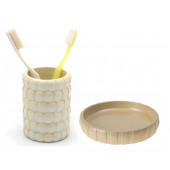 ZBOSP-C27 DİŞ FIRÇALIK VE SABUNLUK 2 Lİ BANYO SETİKREM ÖRGÜ thumbnail 1