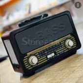 Bluetooth Şarjlı Nostaljik Antika Radyo Müzik Çalar Işıldak Usb Tf Aux 4618 - 2