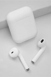 I 12 Beyaz Ios Android Universal Uyumlu 5.0 Bluetooth Kulaklık Ithalatçı Garantili - 1