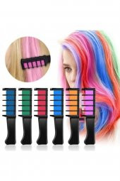 Hairchalk Süper Karışık Renkli Mini Taraklı Saç Tebeşiri Seti ( 6 Lı Set ) 6lı Saç Tebeşiri-tarak - 1