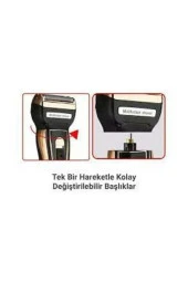 Saç Sakal Tıraş Makinesi Erkek Bakım Kiti Kulak Burun Kıl Kesme Ense Yanak Traş thumbnail 3