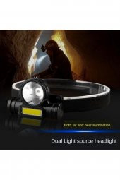 Güçlü Mini Led Şarj Edilebilir P50 Cob Başkanı El Feneri Dahili Pil Balıkçılık Avcılık Kafa Lambası - 1