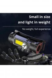 Taşınabilir Mini Far Xpe + Cob Led Far Usb Şarj Edilebilir Kafa Lambası Kullanımı 18650 Pil Kamp - 1