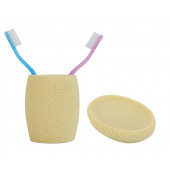ZBOSP-C29 SABUNLUK DİŞ FİRÇALİK 2 Lİ BANYO SETİSARI PETEK MODELPOLİRESİN - 1